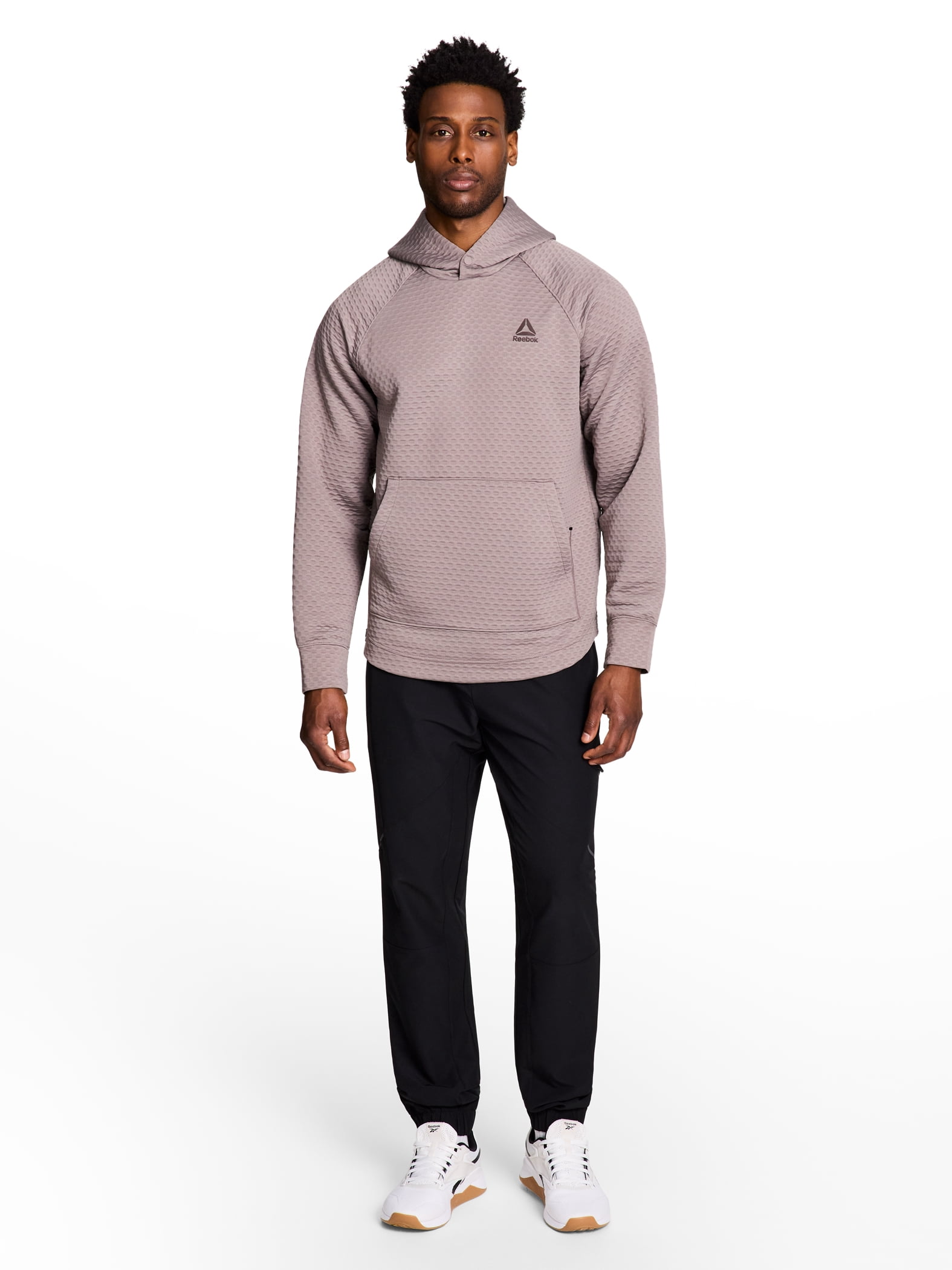 Reebok Men's and Big Men's Surge Textured Knit Pullover Hoodie Sweatshirt, Sizes S-3XL