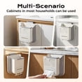 thumbnail image 6 of Foldable Hanging Trash Can, 6L/11L Hanging Bin for Kitchen Cabinet Doors, for Kitchens, Bathrooms, RVs, Cars & Camping, 6 of 7