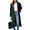 Black, variant on Women Double Breasted Long Trench Coat Windproof Lapel Casual Fall Overcoat