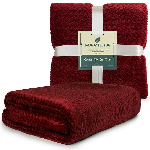 Red patterned throw blanket hotsell