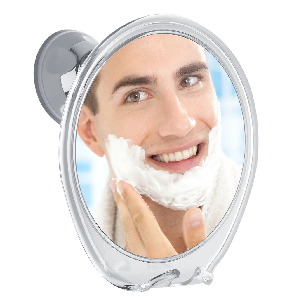 Fogless Shatterproof Shaving Mirror,Fogless Shower Mirror for Shaving with Razor Hook and Suction Cup 360 Degree Swivel Anti-Fog Bathroom Mirror 