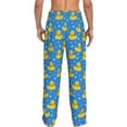 thumbnail image 2 of Bixox Men's Cute Yellow Rubber Ducks Patterned Pajama Pants with Pockets Lounge Clothes for Home, 2 of 5