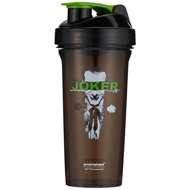 Smartshake Lite The Joker Botella de Batidos de Proteínas 800 ml – Sin BPA, a Prueba de Fugas, Botella de Gimnasio Inteligente para Proteína en Polvo, Regalos de Mercancía de DC Comics Batman Joker