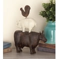 thumbnail image 1 of Deco 79 Farm Animal Figurine Polystone Stack 10" W, 14" H-44717, 11x3x14, Multi-Colored, 1 of 9