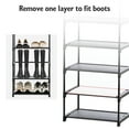 thumbnail image 5 of HODYANN 10-Tier Narrow Shoe Rack Organizer, Non-Woven Fabric Metal Shoe Shelf, up to 20 Pairs, Black, 5 of 7