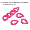 thumbnail image 4 of Unique Bargains Acrylic Link Rings, 35mm Quick Linking Clips Hooks for DIY Rose Red 100Pack, 4 of 5