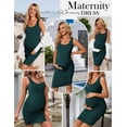 thumbnail image 3 of EKOUAER Womens Summer Maternity Dress Sleeveless Side Ruching Bodycon Tank Cute Basic Pregnancy Clothes, 3 of 6