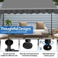 thumbnail image 7 of RJFKSN 78" x 118" Manual Retractable Awning, No Drilling Outdoor Patio Sunshade Shelter, Height & Angle Adjustable Canopy for Backyard, Garden, Balcony, Dark Gray, 7 of 7