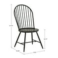 thumbnail image 4 of Weston Home Lydford Hoop High Back Windsor Metal Side Chair with Wood Seat, Black (Set of 2), 4 of 7