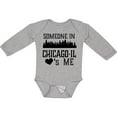 thumbnail image 3 of Inktastic Chicago Illinois Someone Loves Me Skyline Boys or Girls Long Sleeve Baby Bodysuit, 3 of 5