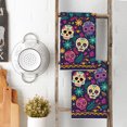thumbnail image 3 of Sm:)e Suger Skulls Floral Day of The Dead Kitchen Towels Dish Towels, 18x26 Inch Halloween Decoration Hand Towels Set of 2, 3 of 6