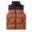 Brown, variant on jjayotai Mens Tops Clearance Men's Lightweigh Puffer Vest Patchwork Warm Down Zipper With Pockets Stand Collar Top Sleeveless Jacket Outerwear