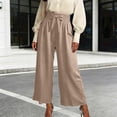 thumbnail image 2 of jiaxiM Women Pants Casual High Elastic Waisted Womens Palazzo Pants with Pockets Drawstring Y2k Womens Trousers Lounge Pants for Women Business Casual Outfits, 2 of 6