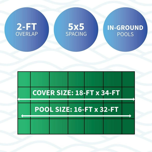 Blue Wave 14-ft x 28-ft Rectangular In Ground Pool Safety Cover
