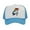 White/Sky Blue, variant on Adult Unicorn Rainbow Mesh Cap Snapback Trucker Hat, Black/Dark Grey