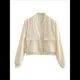 thumbnail image 1 of Chaqueta con Botones y Hombros Caídos para Mujer, Abrigo Corto y Prendas de Abrigo Lechoso L, 1 of 10