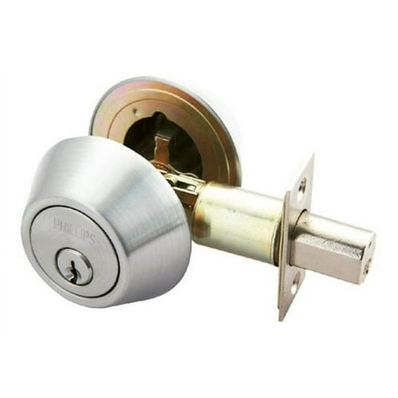 Cerrojo de seguridad Phillips Mx81213 Llave/mariposa Cromo