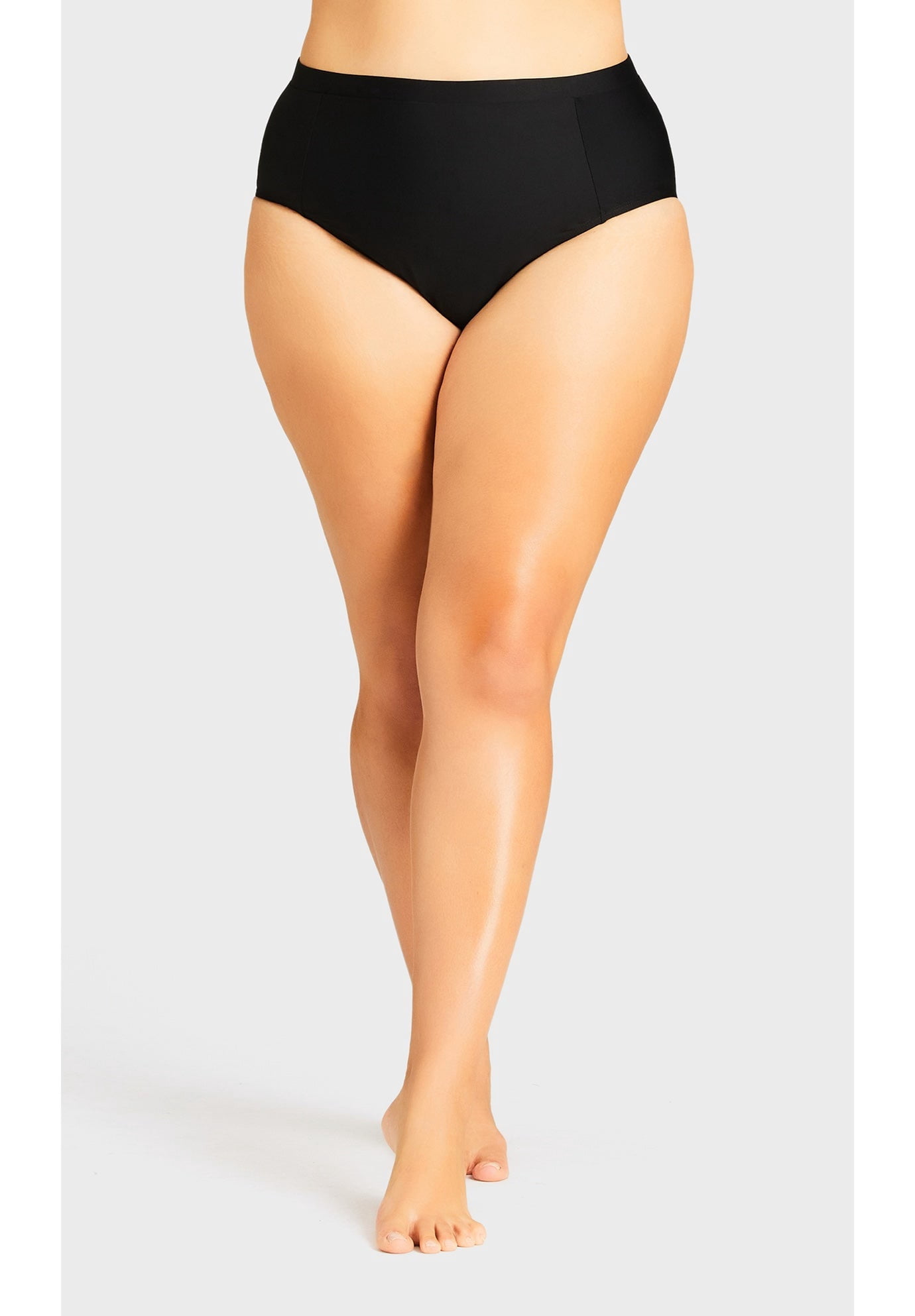 Avenue Women's Plus Size Knit High Waist Swim Brief