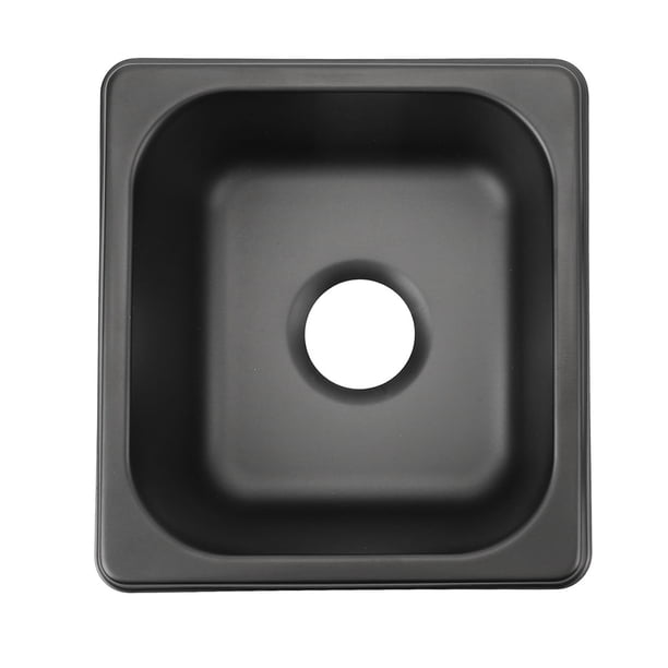 Fregadero de Acero inoxidable, Fregadero de Vehículos Recreativos Electrozcados Negros Fácil de Limpiar 175 x 160 x 70 mm CAPTURA PARA CARAVANA PARA COCINA BOTE