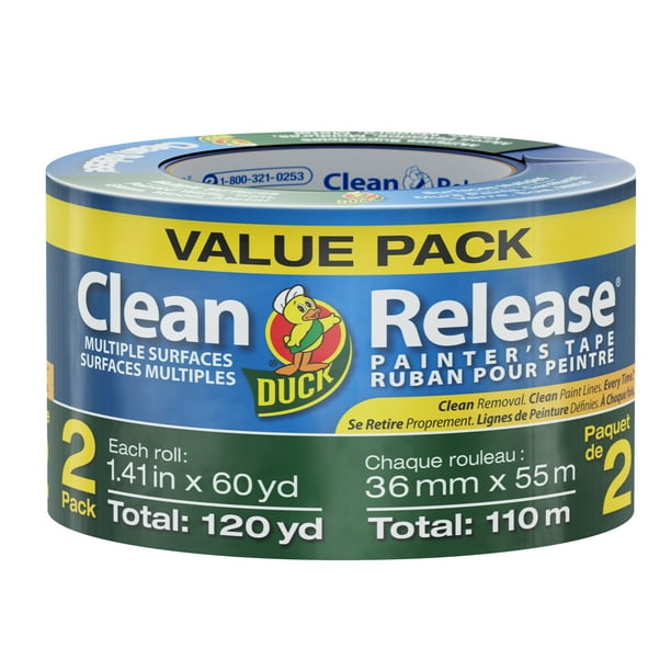 Duck Clean Release 1.41 in. x 60 yd. Blue Painter's Tape, 2pack