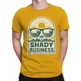 thumbnail image 2 of Shady Business Beach Theme Art Men's T-shirt Gold, 2 of 3