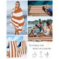 thumbnail image 5 of Orange Stripes Beach Towels Oversized Super Absorbent, Simple Orange White Texture Lightweight Bath Towel Quick Dry Sets For Bathroom/Pool/Rv Camping/Beach Play/Gym Room/Picnic 31"x62", 5 of 8