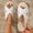 Beige, variant on Women's Sandals Thick Soled Comfortable Casual Walking Flat Sandals Lightweight Slip On Open Toe Platform Summer Shoes White 5 Wide
