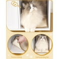 thumbnail image 3 of Hzuaneri Cat Litter Box Enclosure, Litter Box Furniture, Wooden Pet House, White and Gold 01503GCLB, 3 of 8
