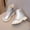 Silver, variant on Girls Bow Embellished Fall Winter Zipper Short Boots, Soft Flat Sole Leather Material Easy On Off Daily Casual School Ankle Boots Black 2 Big Kids