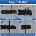 thumbnail image 4 of Hasp Lock Stainless Steel Padlock Latch Lock with Screws Safety Door Clasp Hasp Lock Rustproof Hasp Latch 4×1.5 Inch Extra Thick Gate Lock Hasp for Door Shed Cabinet, 4 of 9