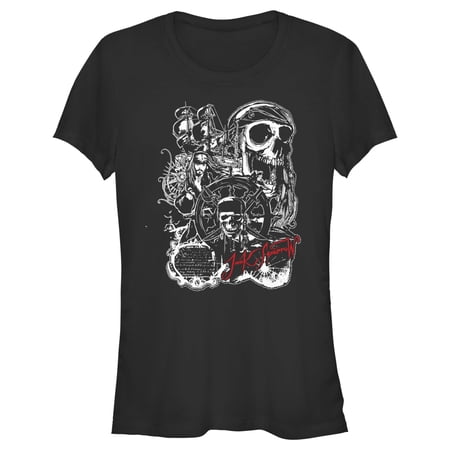 Junior s Pirates of the Caribbean: Curse of the Black Pearl Jack Sparrow Icons Graphic Tee Black Medium