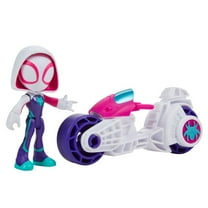 Hasbro Marvel Spidey and His Amazing Friends, Ghost-Spider Action Figure & Toy Motorcycle