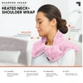 thumbnail image 3 of Sharper Image® Hot & Cold Neck & Shoulder Wrap for Soothing Muscle Pain and Tension, 100% Natural Lavender & Herb Spa Blend, Pink, 3 of 10