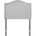 thumbnail image 3 of Modern Fabric Upholstered Twin Panel Headboard in Sky Gray, 3 of 5