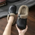 thumbnail image 3 of Zapatillas impermeables para mujer y hombre, zuecos forrados de piel, calzado para jardín de invierno, zapatillas de casa cálidas, mulas para interiores y exteriores, 3 of 8