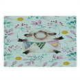 thumbnail image 2 of Modern Cutting Board, Watercolor Romantic Design Cartoon Like Sheep and Branches Florals Print, Decorative Tempered Glass Cutting and Serving Board, Large Size, Multicolor, by Ambesonne, 2 of 5
