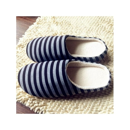 

Warm Soft Women Men Floor Non-slip Slippers Flock Indoor House Home Shoes