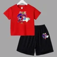 thumbnail image 4 of Conjunto de 2 piezas de camiseta y pantalones cortos de algodón para adolescentes y niños, juego de lucha, ropa deportiva de manga corta de verano para niño y niña, 4 of 5