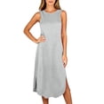 thumbnail image 6 of Horkkom Sleep Shirts for Women Sleeveless Solid Color Crew Neck Nightgowns Comfy Soft Night Dress, S-2XL, 6 of 6