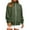 Army Green(Womens Tops), variant on Women’s Oversized Waffle Knit Zip-Up Jacket High Neck Full Zip Side Pockets Ribbed Cuffs Hem Warm Sweatshirts,Beige,Size XL