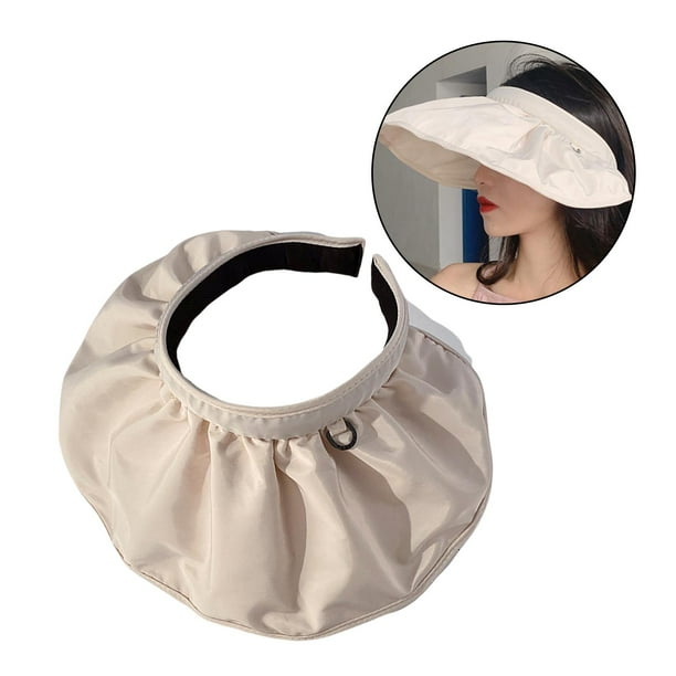 Gorro de Playa con Protección Solar para Mujeres - Estilo Elegante Beige
