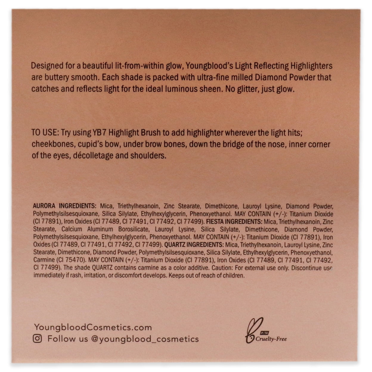 Youngblood Light Reflecting Highlighter - Fiesta, 0.28 oz Highlighter