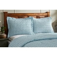 thumbnail image 3 of Better Trends Chenille Comforter Set Queen Size 3 Piece 100% Cotton Soft & Cozy All Season Bedding Isabella Collection - Blue, 3 of 9