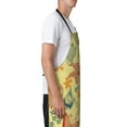 thumbnail image 3 of Pofeuu Floral with Butterflies Print Waterproof Apron with Pockets Adjustable Cooking Aprons Kitchen Bib for Baking Household Cleaning, 3 of 8