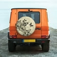 thumbnail image 2 of Fotbe Vintage Floral Spare Tire Cover Thickening Universal Fit for Jeep, Trailer, RV, SUV, Truck, Tough Tire Wheel Soft Cover-14 inch, 2 of 9