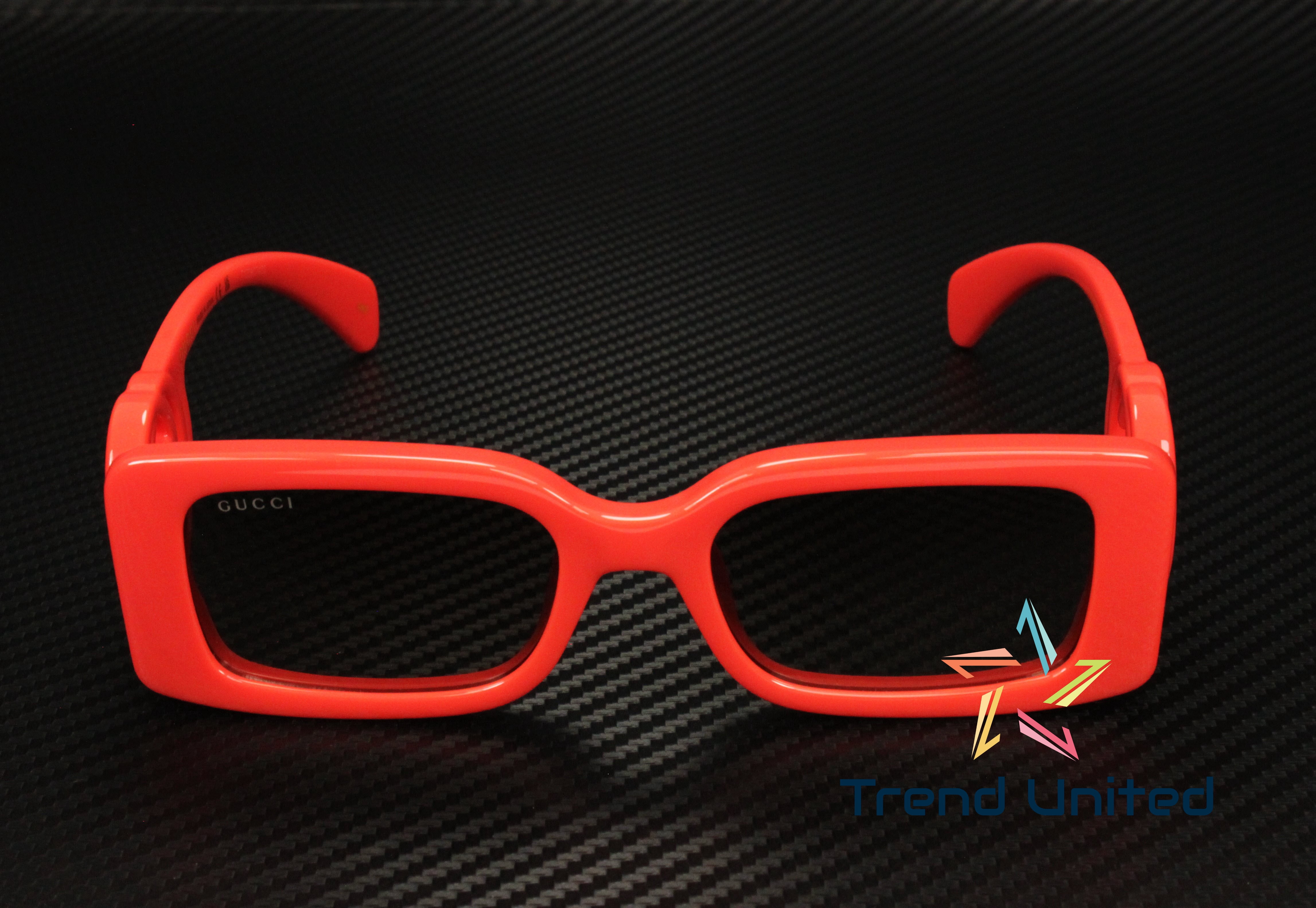 GUCCI GG1325S 005 Rectangular Squared Red Brown 54 mm Women's Sunglasses
