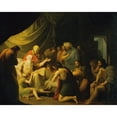 thumbnail image 3 of Carl Peter Goebel the Elder 14x12 Black Modern Framed Museum Art Print Titled - Jacob Blesses the Sons of Joseph (1820), 3 of 5