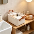 thumbnail image 4 of Foldable Storage Basket Bin with Handles Decorative Organizer for Wardrobe Shelf Bedroom Living Room Toys Blankets Clothes(S), 4 of 6
