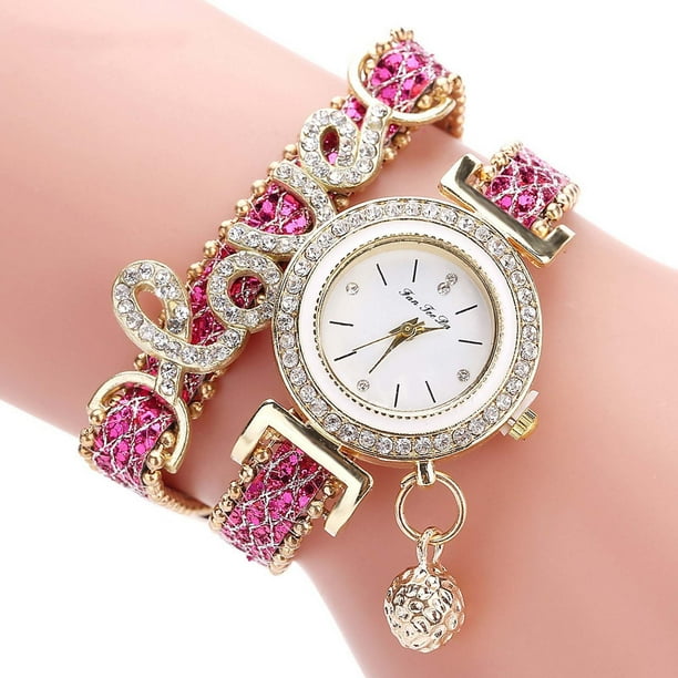 Reloj de cuarzo para mujer, relojes para mujer, reloj de pulsera para mujer, correa de cuero para mujer, reloj británico con diamantes de agua, paño de cocina de lujo