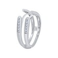 thumbnail image 3 of Princess White Cubic Zirconia Solitaire Enhancer Guard 10k White Gold Ring Size - 6.5, 3 of 3